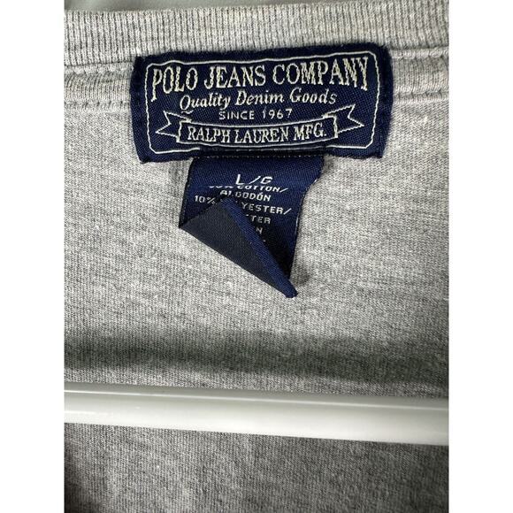 Vintage Polo Jeans Company Ralph Lauren Graphic Long Sleeve T-Shirt Adult L - Picture 4 of 4